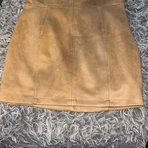 Tan Pencil Mini Skirt for Casual Occasions